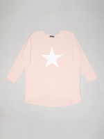 Robyn Top in Pink with White Star Logo by Chalk UK
